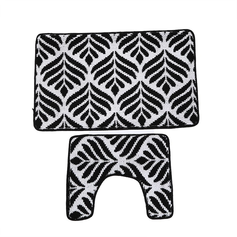 Machine Washable Bath Rug Set For Bathroom